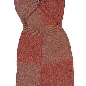 Fashion Nova Pink Patchwork Knit Cutout Bodycon Mini Dress 🍑